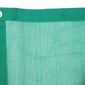 Mytee Products 8' x 10' Green Heavy Duty 6 Oz 70% Shade Mesh Tarps with Grommets ROLL-Off | Sturdy Mesh Tarp Shades for Sun Light Blockage, Green House, Garden, Swimming Pool, Balcony Privacy Mesh