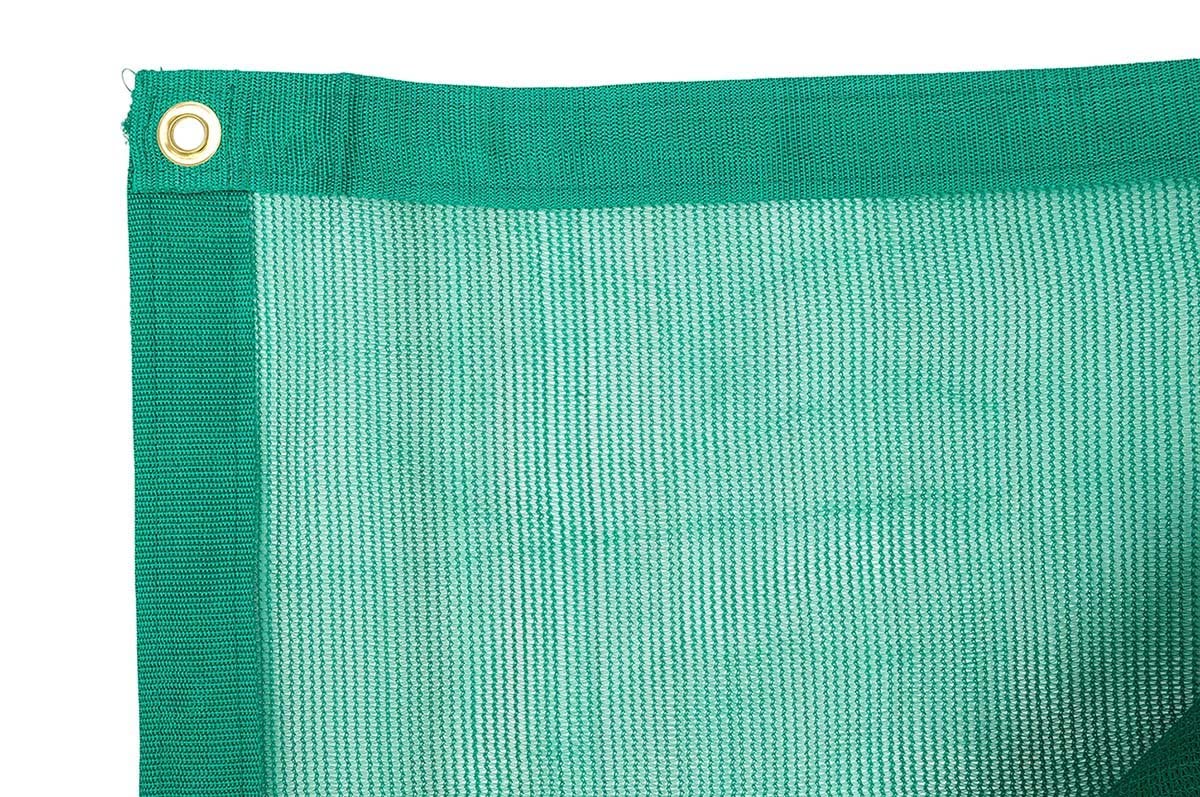 Mytee Products 8' x 10' Green Heavy Duty 6 Oz 70% Shade Mesh Tarps with Grommets ROLL-Off | Sturdy Mesh Tarp Shades for Sun Light Blockage, Green House, Garden, Swimming Pool, Balcony Privacy Mesh