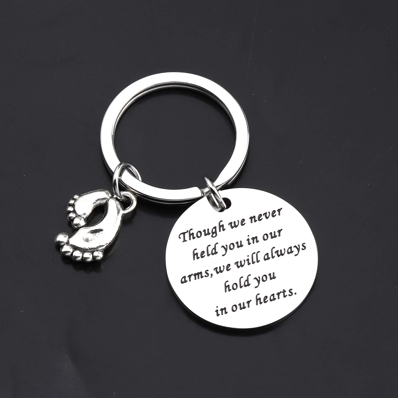 Sympathy Gift for Loss of a Loved One Baby Loss Remembrance Jewelry Miscarriage Keyring Baby Memorial Gift Hold You In My Heart (Keyring)