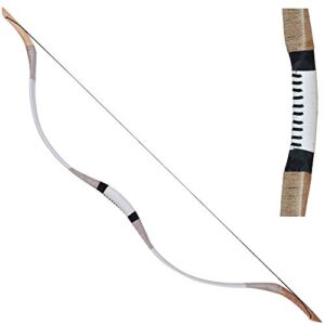 toparchery traditional archery 51" longbow hunting cow leather recurve horsebow mongolian bow 20-70lbs