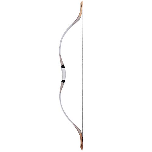 TOPARCHERY Traditional Archery 51" Longbow Hunting Cow Leather Recurve Horsebow Mongolian Bow 20-70LBS