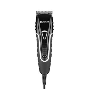 Conair Barber Hair Clippers, Barbershop Series No-Slip Grip 16-Piece Hair Cutting Kit