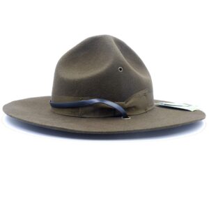 tingtingo military campaign hat drill sergeant instructor mountie ranger hat 100% wool olive