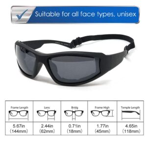 LUFF UV400 Outdoor Riding Glasses Sunglasses To Protect The Eyes From Glare, Suitable For Cycling Running Fishing Ski Golf (Black)