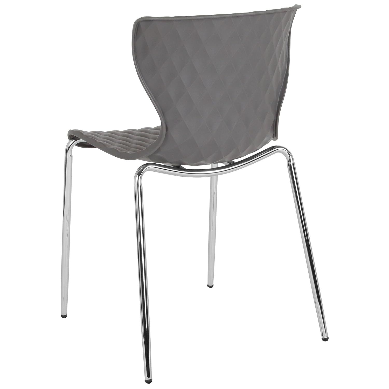 Flash Furniture 4 Pack Lowell Contemporary Design Gray Plastic Stack Chair