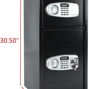 MRT SUPPLY Digital Double Door Safe Depository Drop Box Gun Safes Cash Office Security Lock with Ebook