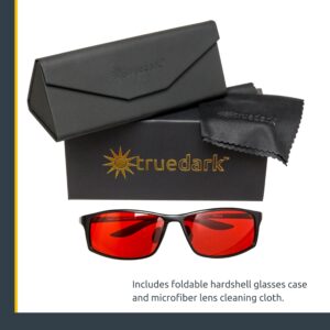 TrueDark Twilights Elite Blue Light Blocking Glasses to Reduce Eye Strain and UV Glare for Better Sleep - Men & Women, Computer Screen, Gaming, TV, Phone - by Dave Asprey