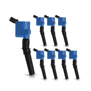 ENA Set of 8 Blue Ignition Coil Pack Compatible with Ford Lincoln Mercury F150 F250 E150 E350 Navigator Town Car Expedition Mustang GT Grand Marquis 4.6L 5.4L 6.8L for DG508 DG457 DG472 DG491 FD503