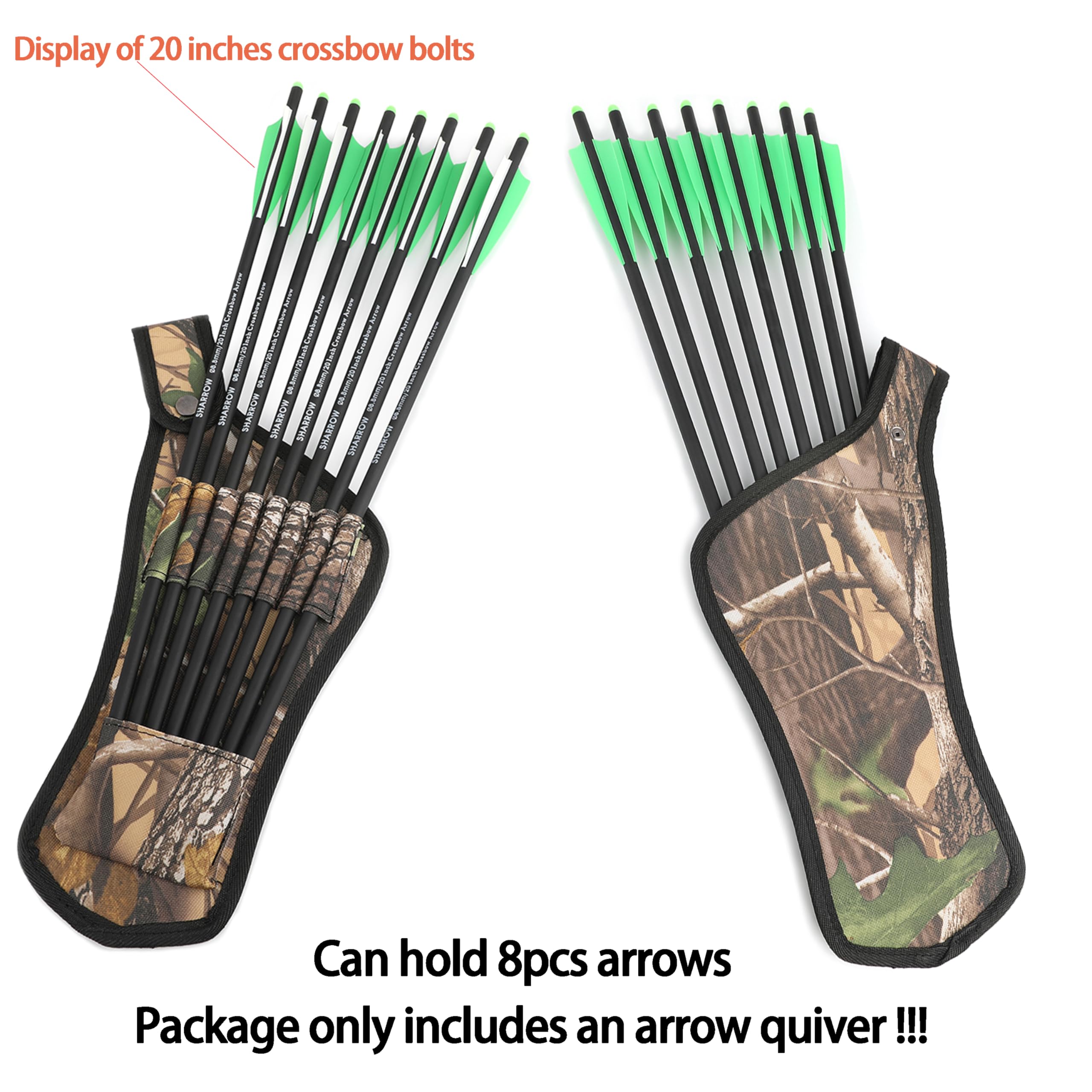 ZSHJGJR Archery Arrow Quiver Crossbow Arrow Quiver Hip Arrow Pocket Holder Waist (Maple Camo)