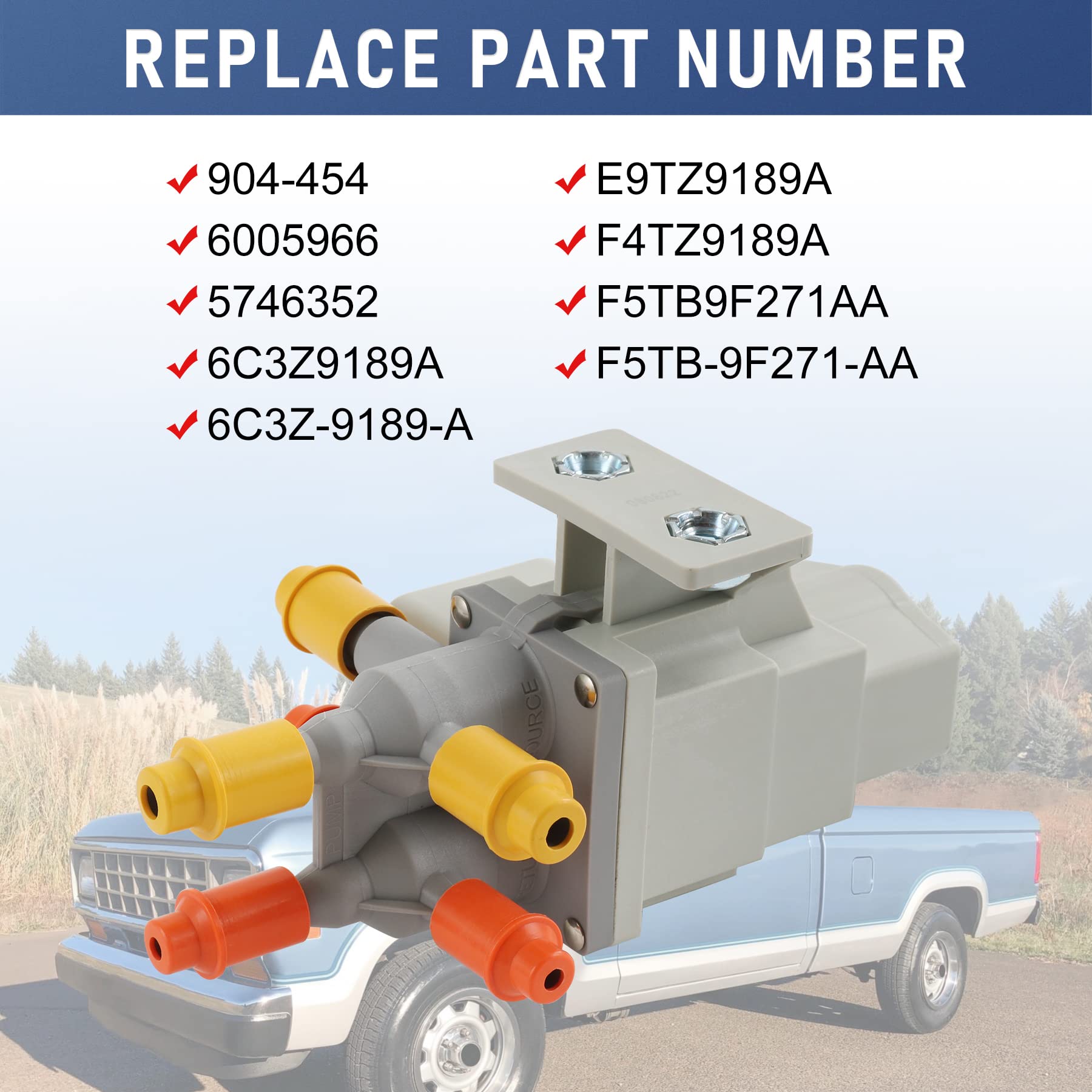 JDMSPEED New 6 Port Fuel Tank Selector Valve Replacement For Ford F250 F350 Super Duty E150 E250 E350 F450 F550 Ranger 6.0L/6.4L/6.7L/7.3L Diesel 6C3Z9189A, 6C3Z-9189-A, F5TB-9F271-AA, 6005966