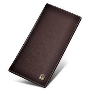 laorentou genuine leather wallet for men bifold wallets with zipper coin pocket casual men purse slim wallet purse for men