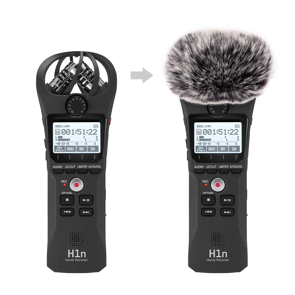 Wind Muff Windscreen Compatible with Zoom H1,Mic Windscreen Wind Cover Compatible with Zoom H1 H1n Recorder Mic and More,ChromLives Furry Microphone Windscreen 2.5"X 40mm (LxD) for Outdoor/Indoor Use