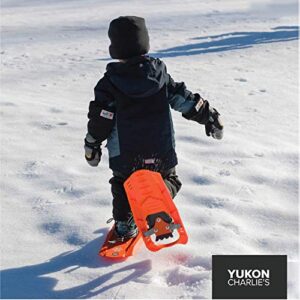 Yukon Charlie's Penguin Children's Molded Snowshoe Kit, 7-inch x 16-inch, Includes Snowshoes, Trekking Poles and Travel Bag