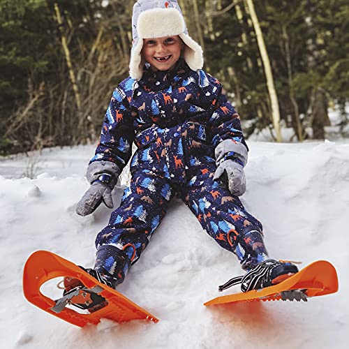 Yukon Charlie's Penguin Children's Molded Snowshoe Kit, 7-inch x 16-inch, Includes Snowshoes, Trekking Poles and Travel Bag