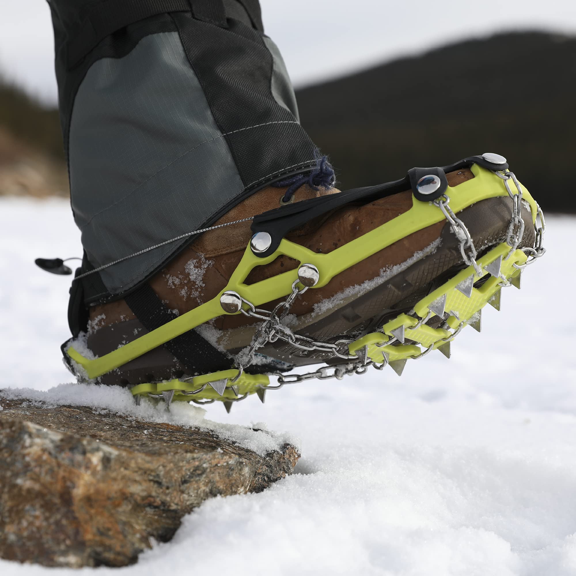 Yukon Charlie's Slip Nots Traction - Spin, Large/X-Large, Ice Shoe Spikes for Hiking Boots