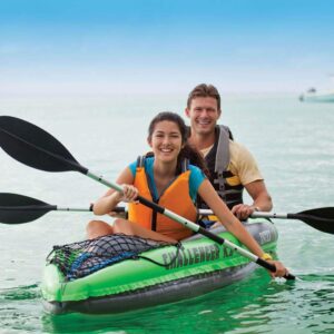 Intex Challenger K2 2-Person Inflatable Sporty Kayak + Oars And Pump (2 Pack)