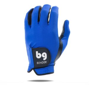 bg bender golf glove | wear on left | (blue, ladies large)