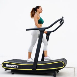 IN10CT (Intensity) Health Runner Curved Manual Treadmill - Non Motorized Treadmill with Curved Running Platform