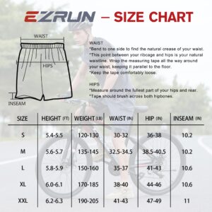 EZRUN Men's 3D Padded Mountain Bike Shorts Lightweight MTB Cycling Shorts (Grey Black,l)