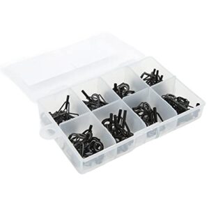 Fishing Rod Guides, 80PCS Fishing Rod Repair Kit Sea Heavy Duty Boat Fishing Rod Guides Top Tips