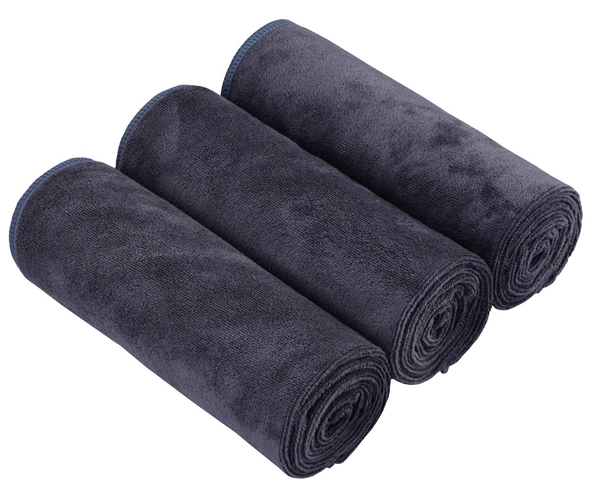 HOPESHIN Gyms Yoga Towels Sweat Fitness Exercise Microfiber Workout Towels Absorbent Gym Towels for Men & Women Sports Towels Soft Fast Drying 3 Pack, 16inchX32inch