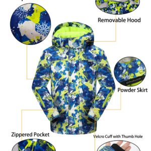 PHIBEE Big Boy's Waterproof Breathable Snowboard Ski Jacket Print1 6