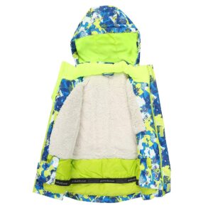 PHIBEE Big Boy's Waterproof Breathable Snowboard Ski Jacket Print1 6