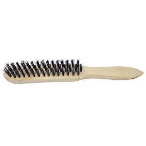 timco wooden handle wire brush steel-4 rows scratch