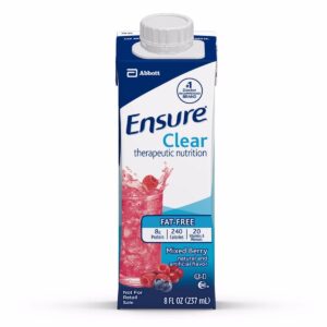 ensure clear mixed berry, 8 ounce, new recloseable carton - case of 24