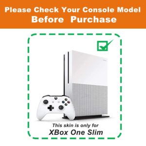 FOTTCZ Whole Body Vinyl Skin Sticker Decal Cover for Microsoft Xbox One Slim Console Blue Lighting