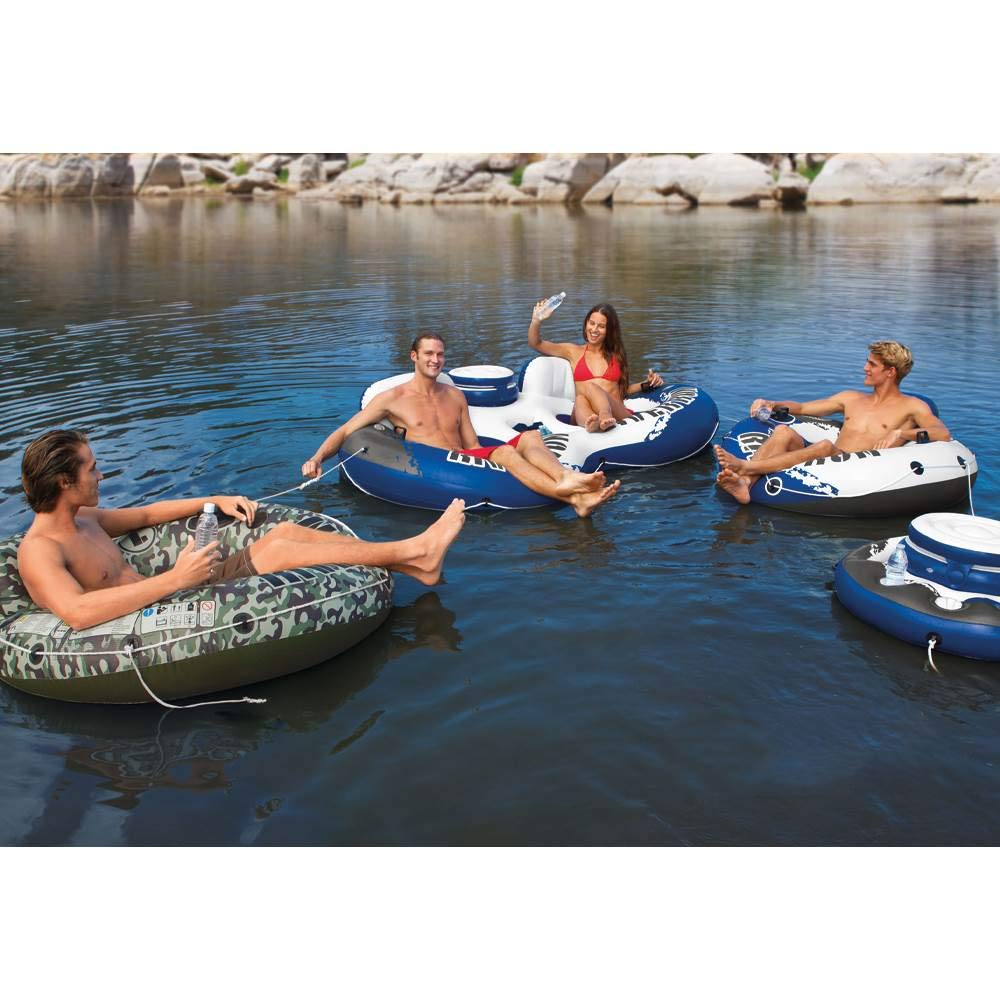 Intex River Run 1 Person Inflatable Floating Tube Lake/Pool/Ocean Raft (5 Pack)