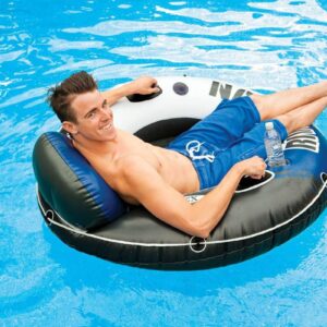 Intex River Run 1 Person Inflatable Floating Tube Lake/Pool/Ocean Raft (5 Pack)