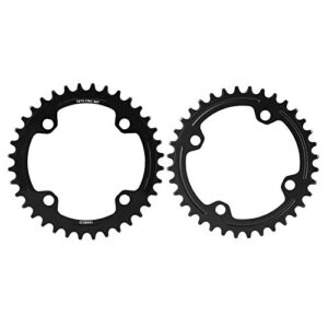 Alomejor Bike Chain Ring 32/34/36/38T BCD 104 Mountain Bike Steel Single Crank Chain Ring Repair Parts for Outdoor Cycling(38T Black)