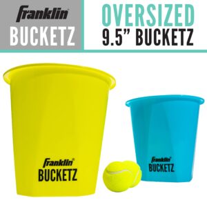 Franklin Sports Bucketz Pong Game – Perfect Tailgate Game and Beach Game – Pong Set Includes 12 Buckets, 3 Balls, and a Carry Case