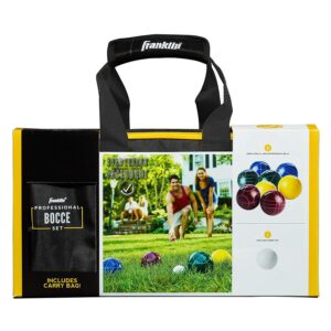 Franklin Sports Bocce Set - 8 All Weather Bocce Balls, 1 Pallino, and Deluxe Carry Bag - Beach, Backyard, or Outdoor Party Game - Professional Set, Assorted (50112)