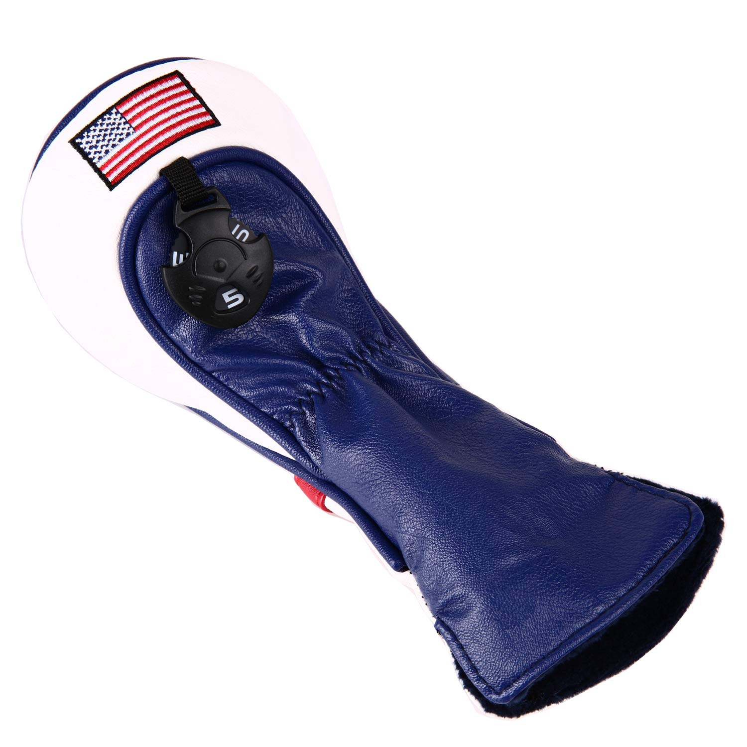 USA Stars and Stripes Golf Hybrid Head Covers with Interchangeable Number Tags Golf Builder