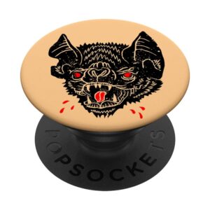 creepy spooky halloween vampire bat blood popsockets popgrip: swappable grip for phones & tablets