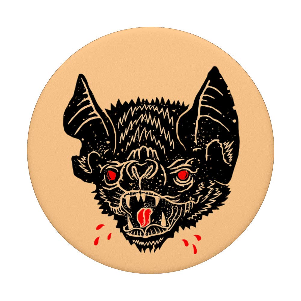 Creepy Spooky Halloween Vampire Bat Blood PopSockets PopGrip: Swappable Grip for Phones & Tablets