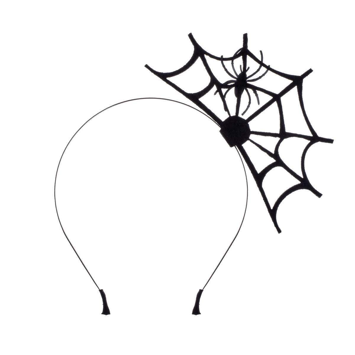 Halloween Spider Web Fasciantor Spider Spiderweb Halloween Party Head Piece (Black Spider)