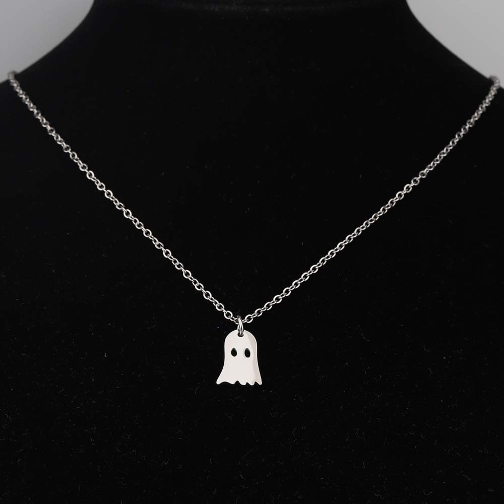 BNQL Tiny Cute Ghost Necklace Halloween Funny Jewelry