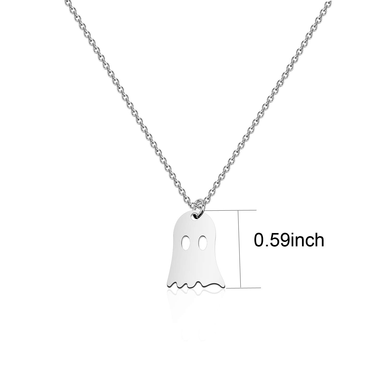 BNQL Tiny Cute Ghost Necklace Halloween Funny Jewelry