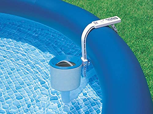 Intex Deluxe Wall Mounted Pool Surface Automatic Skimmer with Removable Strainer Basket for 800+ GPH Pumps, Above-Ground Pool Accessory, 2 Pack