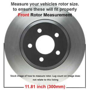 Detroit Axle - Brake Kit for 2013-2019 Ford Fusion 2013-2016 Lincoln MKZ 2014 2015 2016 Disc Brake Rotors and Ceramic Brake Pads Replacement : 11.81" inch Front and 11.89" inch Rear Rotor