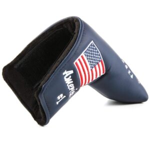 DBYAN Pebble Beach USA Flag Patterned Design Long Life Tree Golf Blade Putter Head Cover Compatible for Scotty Cameron Odyssey,Blue