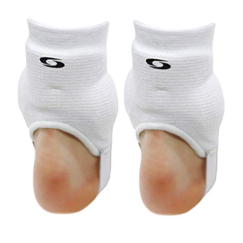 Ankle guards (x 1 Pair Shield Protector Dual Sided Pads for Soccer Football (White Color)