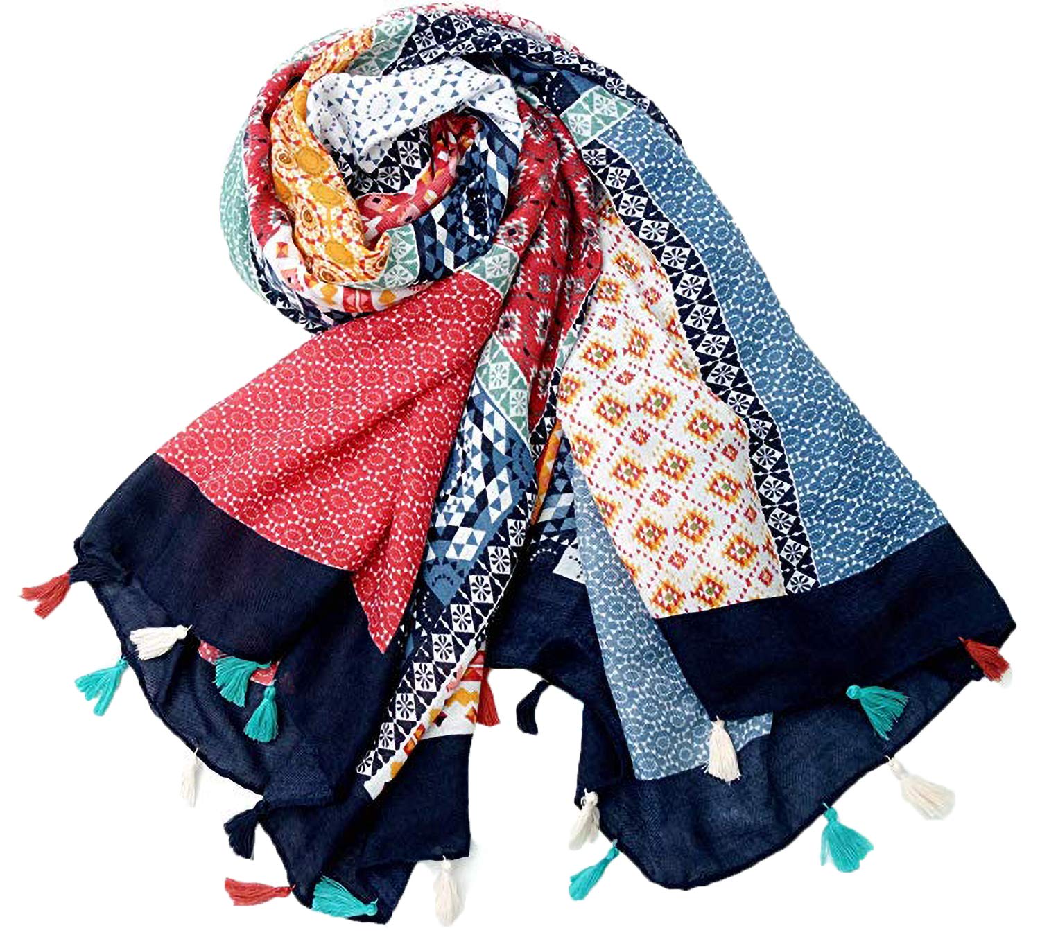 Ahyuan Scarves for Women Large Lightweight Floral Flower Spring Scarf Fashion Wrap Shawls Oversized Shawl Cape