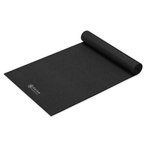 Gaiam Essentials Premium Yoga Mat with Carrier Sling, Black, 72 InchL x 24 InchW x 1/4 Inch Thick