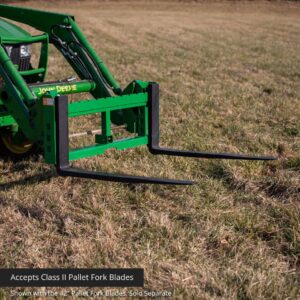 Titan Attachments Pallet Fork Frame Attachment, Rated 3,000 LB, Receiver Hitch, Fits John Deere Loaders, Frame Only