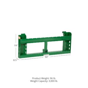 Titan Attachments Pallet Fork Frame Attachment, Rated 3,000 LB, Receiver Hitch, Fits John Deere Loaders, Frame Only