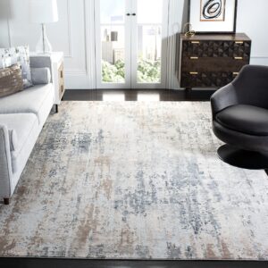 safavieh invista collection area rug - 8' x 10', cream & grey, modern abstract design, non-shedding & easy care, ideal for high traffic areas in living room, bedroom (inv432a)